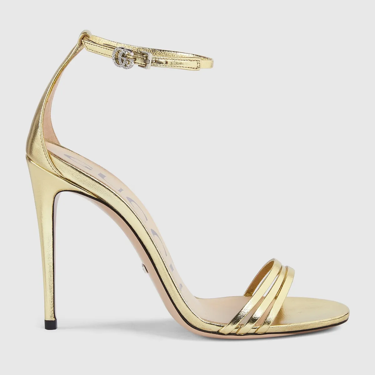 Women's heeled sandal with Double G