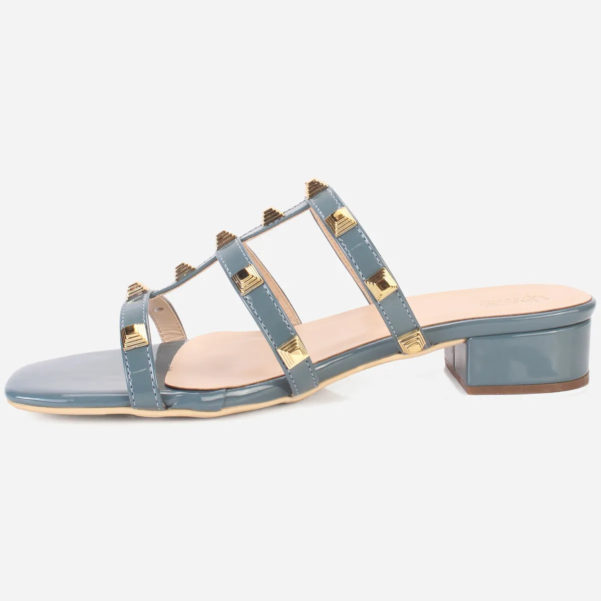 Womens "OZLEM" Decorated Block Heel Sandals