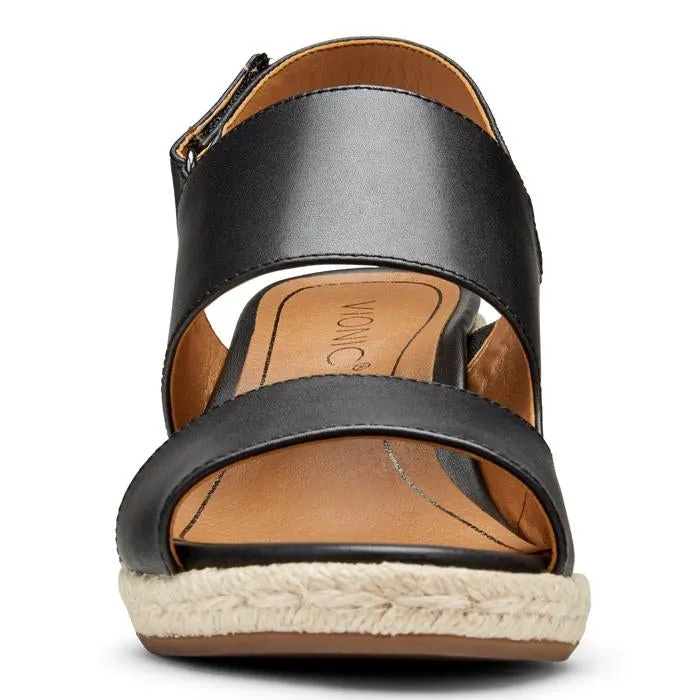Womens Vionic Brooke Wedge Sandal Black